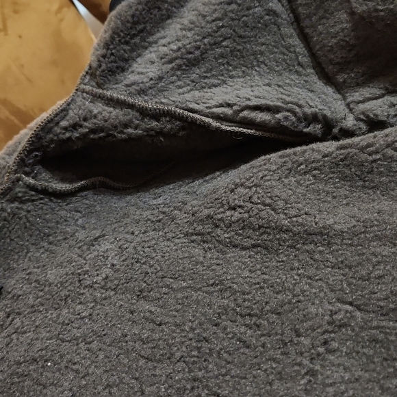 Military Cold Weather Zippered Shirt Uber Thick & Warm Brown & Black Velcro Pckt - Picture 3 of 6